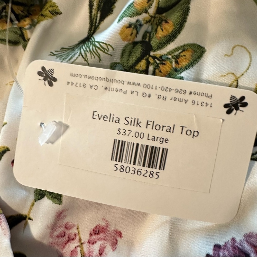 BeeU women's off the shoulder floral blouse size large, nwt - Picture 3 of 7